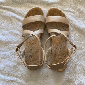 Leather and Cork Strappy Sandals